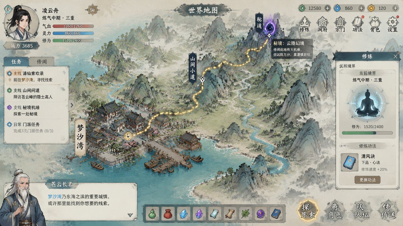 谪仙索欢录 角色路线 实机截图 2